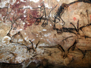 Peintures de bisons dans la grotte de Niaux- © ADT09 Peintures de bisons dans la grotte de Niaux- © ADT09