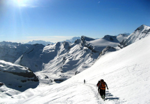 Sur le parcours de  ski de randonnée - © Office du Tourisme