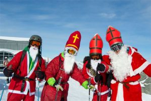 St-Nicolas et Pères Fouettards à Verbier le 8 décembre