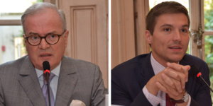 Christian Pierret Fondateur du FIG (à gauche) et David Valence (à droite), maire de Saint-Dié - © D. Raynal Christian Pierret Fondateur du FIG (à gauche) et David Valence (à droite), maire de Saint-Dié - © D. Raynal