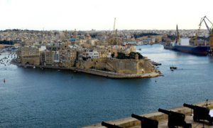 Vue du port de Vittoriosa depuis La Valette (photo David Raynal)