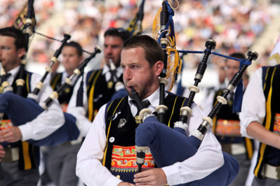 Le bagad Kemper (Quimper) au Festival Interceltique de Lorient - © David Raynal