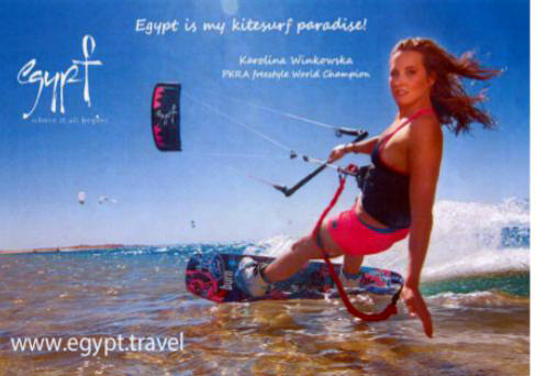 Karolina Winkowska, ambassadrice du kitesurf en Egypte Karolina Winkowska, ambassadrice du kitesurf en Egypte