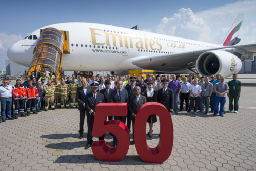 Emirates reçoit son 50e A380 Emirates reçoit son 50e A380