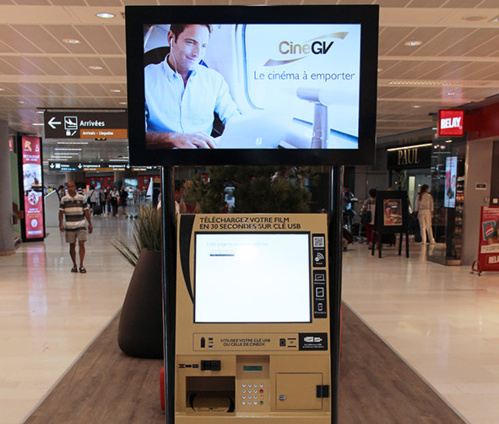 Borne de téléchargement vidéo à Toulouse-Blagnac