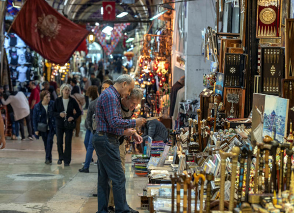 Le grand bazar s'étend sur une superficie de 45 000 mètres carrés d'espace couvert. Crédit photo office de tourisme de Turquie.
