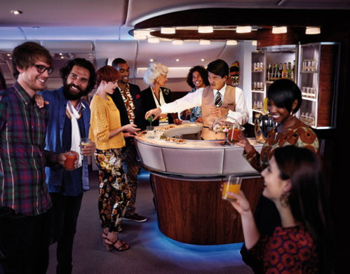 Lounge à bord de l'A380 - © Emirates