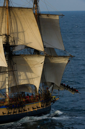 Voyage inaugural de l'Hermione - © Stéphane Marc/ Marine Nationale