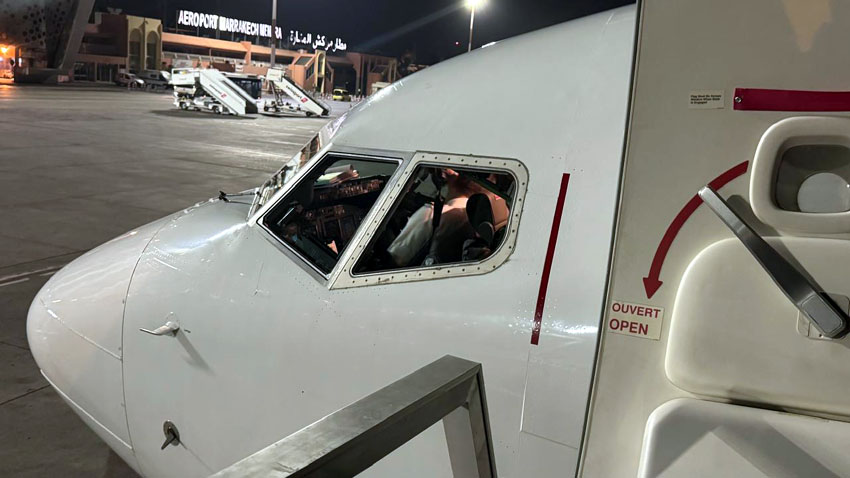 Sur le tarmac de l'aéroport Ménara - © RH Sur le tarmac de l'aéroport Ménara - © RH