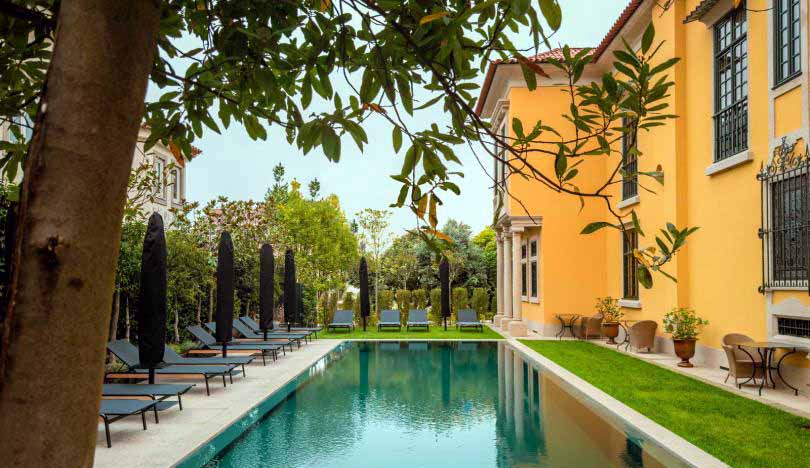 La piscine et les jardins - © Palacete Severo