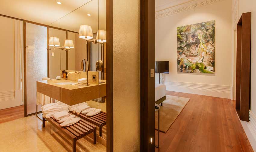 Chambre-appartement avec vue sur les jardins - © Palacete Severo