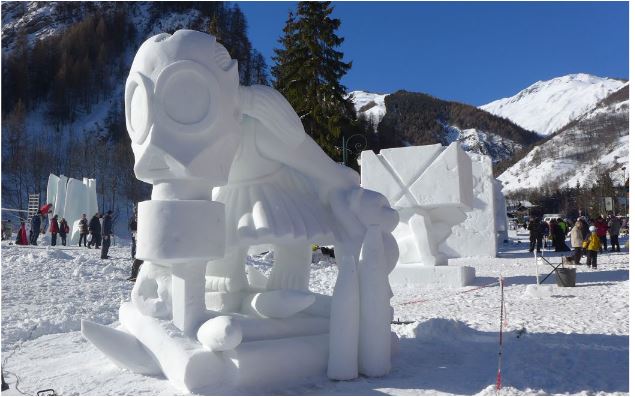 Sculptures glace et neige à Valloire
