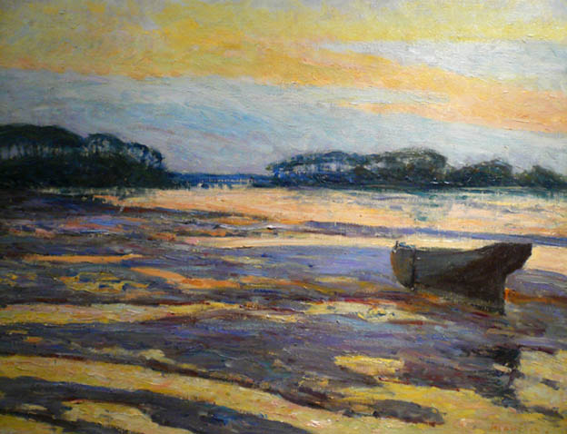 Crépuscule jaune à Loctudy - M.Maufra-cp2 - © Collection privée - Chasse-marée - Edition de l'Estran Crépuscule jaune à Loctudy - M.Maufra-cp2 - © Collection privée - Chasse-marée - Edition de l'Estran