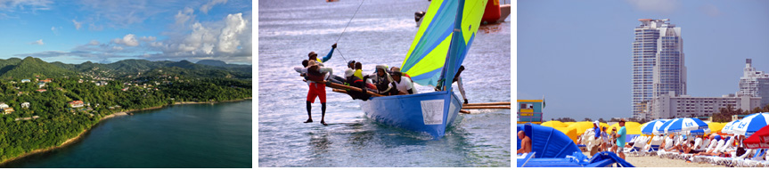 Sainte Lucie  -  La Martinique  -  Miami - © David Raynal