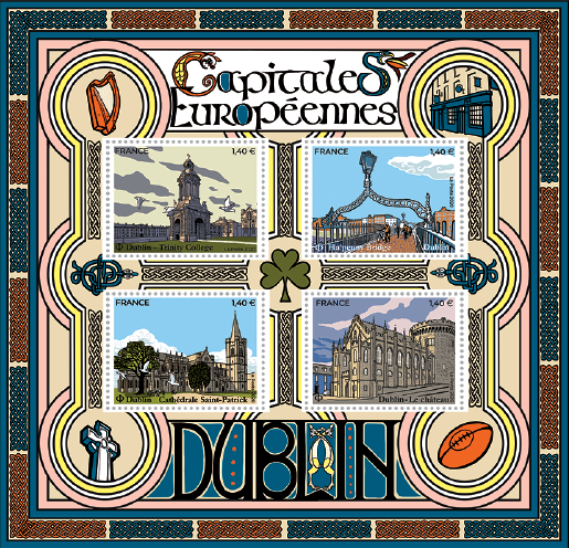 La Poste sort un bloc de timbres consacrés à la ville de Dublin
