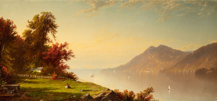 Alfred Thompson Bricher (1837-1908) Le Fleuve Hudson à West Point, 1864 © Terra Foundation for American Art, Chicago.