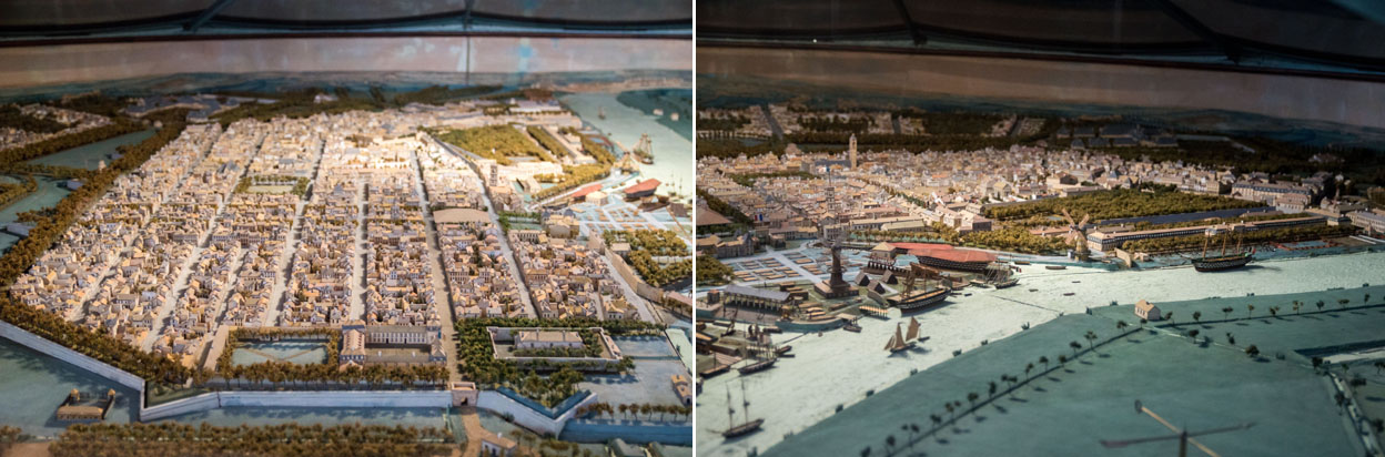 « Que l’on fasse de l’établissement de Rochefort, le plus grand et le plus beau qu’il y ait dans le monde » Louis XIV. Maquettes de l'Arsenal - © DR « Que l’on fasse de l’établissement de Rochefort, le plus grand et le plus beau qu’il y ait dans le monde » Louis XIV. Maquettes de l'Arsenal - © DR