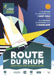 Nouvelle affiche et identité visuelle de la Route du Rhum -Destination Guadeloupe 2022.