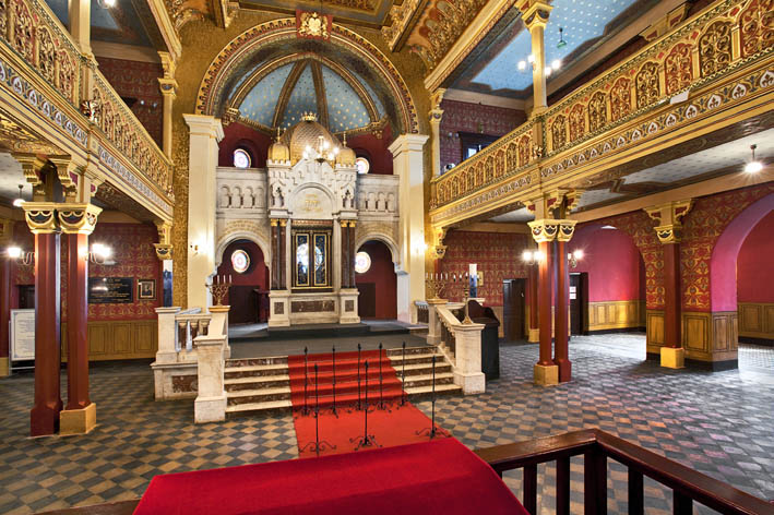 Interieur de la synagogue réformée Tempel et son décor mauresque(1860) - @Organisation Polonaise du Tourisme Interieur de la synagogue réformée Tempel et son décor mauresque(1860) - @Organisation Polonaise du Tourisme