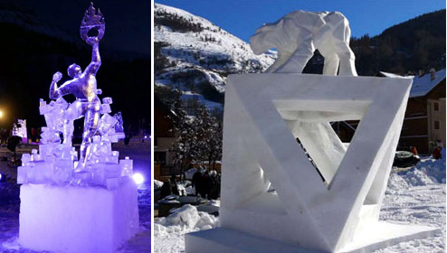 Sculptures sur glace et sur neige - © Valloire Tourisme