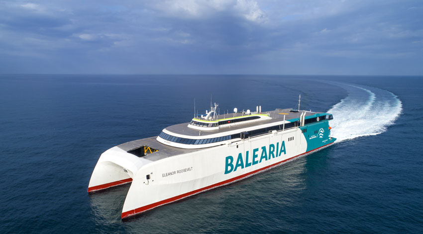Fast ferry Eleanor Roosevelt propulsé au gaz naturel - © Baléaria Fast ferry Eleanor Roosevelt propulsé au gaz naturel - © Baléaria