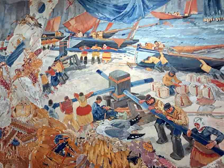 Œuvre de Mathurin Méheut inspirée par la mer et les marins de Bretagne - © Catherine Gary