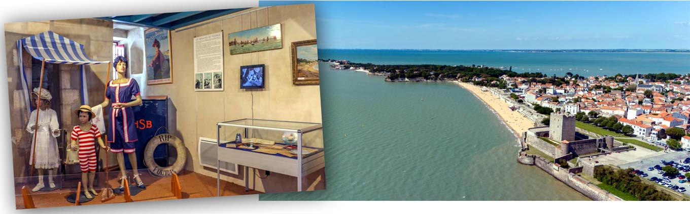 Musée régional de Fouras- © Julie Paulet et vue de Fouras-les-Bains et de son célèbre Fort Vauban – Les Coflocs