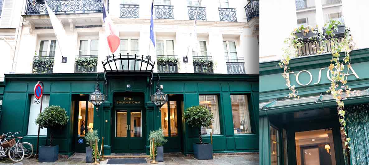 Hôtel  Splendide Royal et entrée du restaurant La Tosca - © Splendide Royal