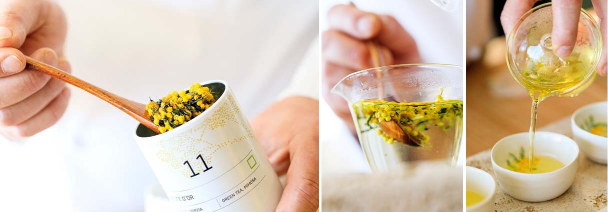 Thé vert aux fleurs de mimosa - © Camille Moirenc