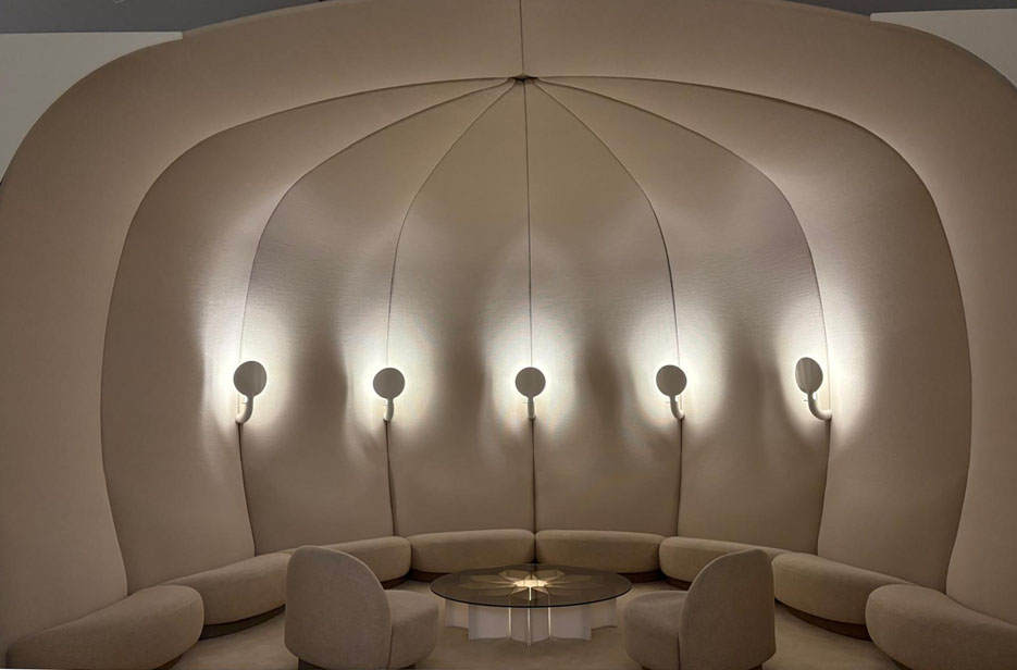 Le Fumoir de l’Élysée, réalisé par Pierre Paulin pour le Président Georges Pompidou - © Catherine Monbreault