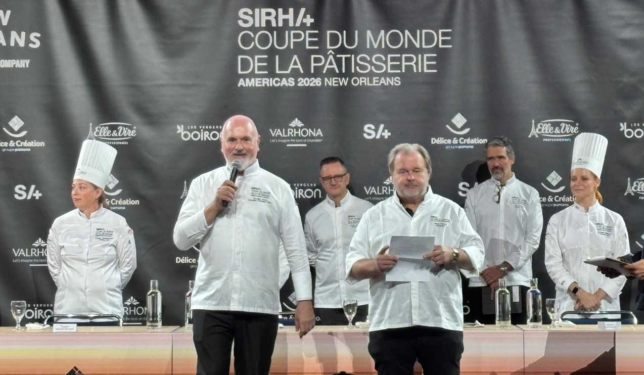 Les Chefs Osvaldo Gross, Président d'honneur et Pierre Hermé, Président de la Sélection pour la Coupe du Monde de la Pâtisserie à La Nouvelle-Orléans - © Pierre Dumas