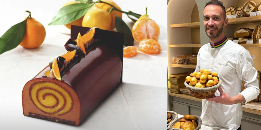 Buche de Noël - © Addiction Pâtisserie par Alexis Beaufils, Champion du Monde des Arts Sucrés 2022 - © Catherine Montbreault